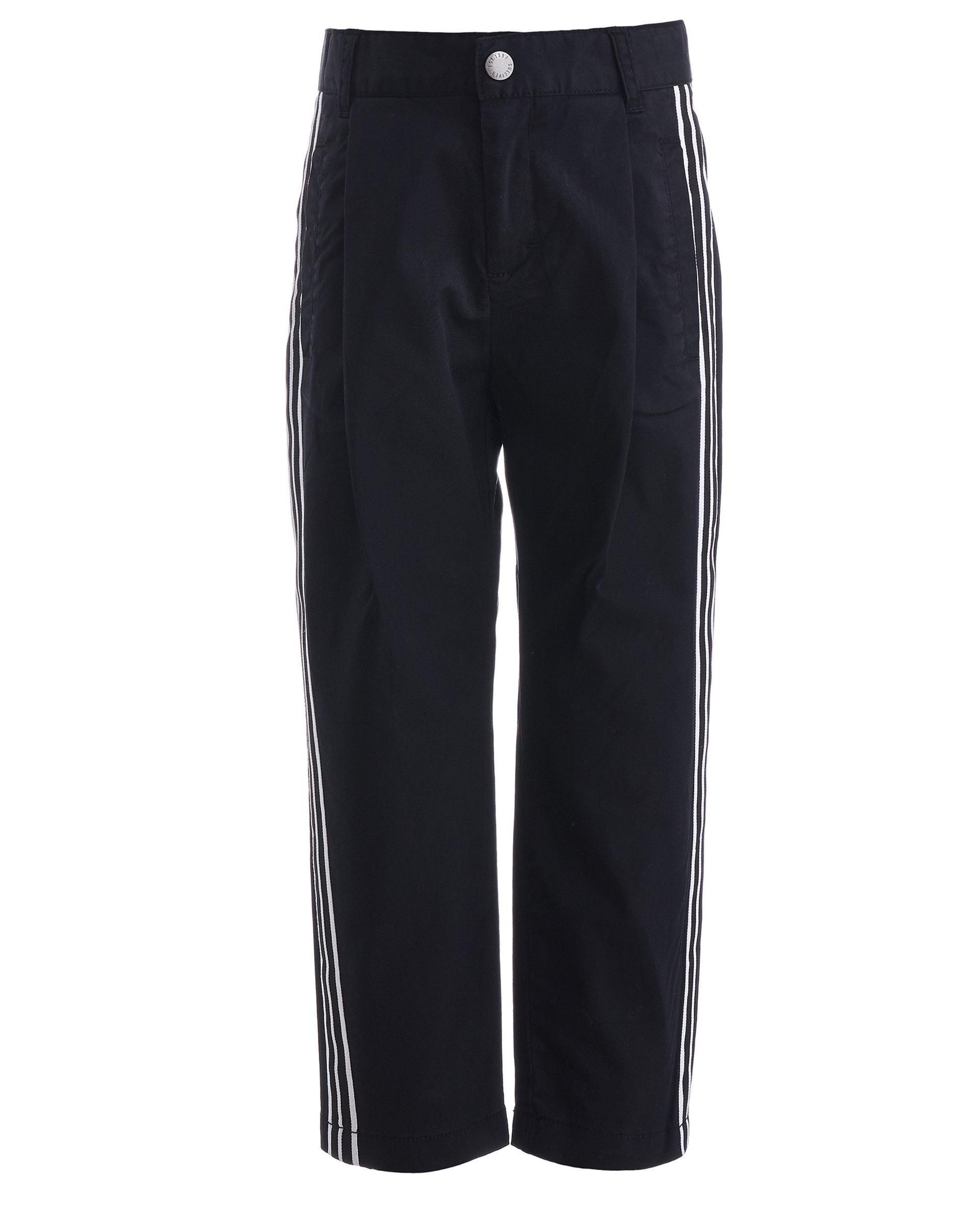 Черные брюки с лампасами Gulliver 11905BMC6301, размер 104, цвет черный - фото 1