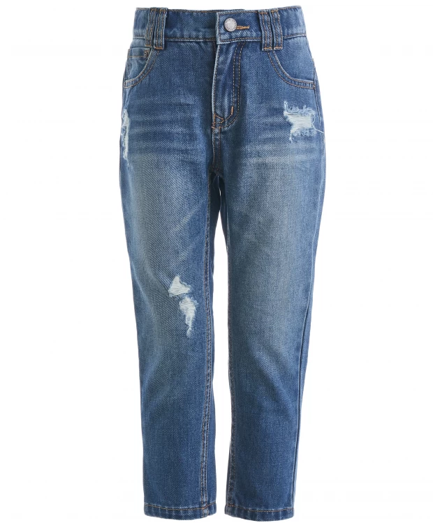 Голубые джинсы с потертостями Gulliver (104)