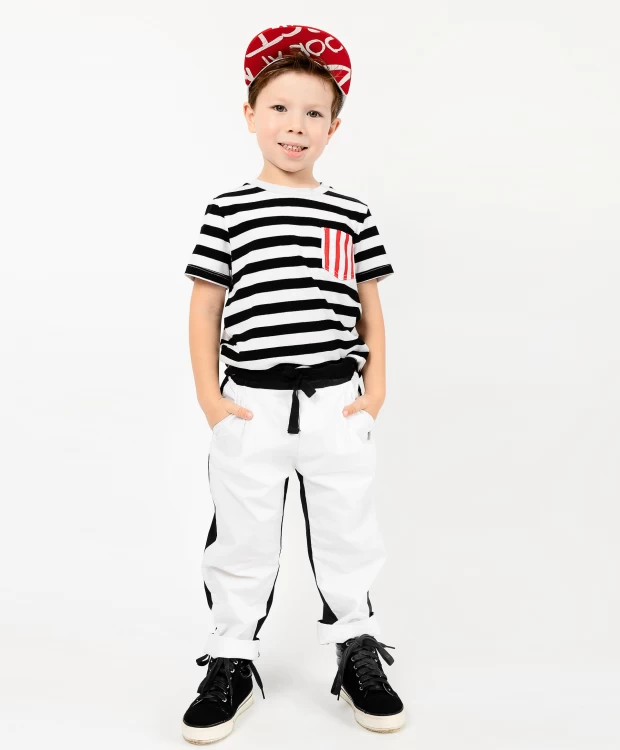 фото Двуцветные брюки на резинке gulliver (110)