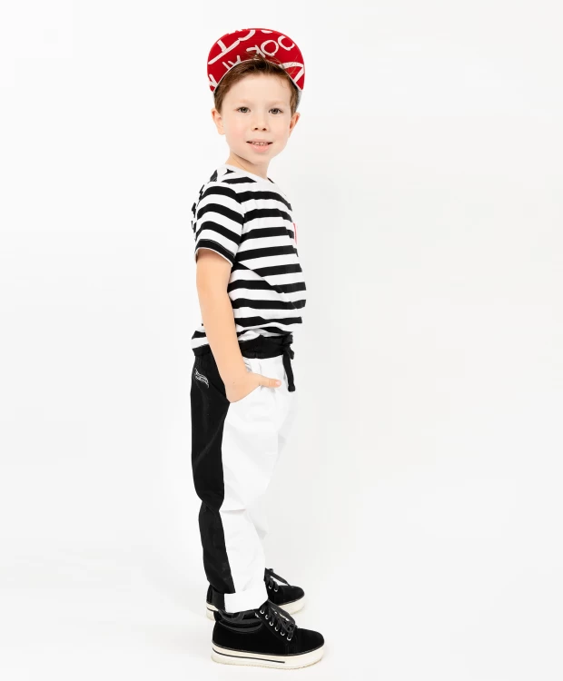 фото Двуцветные брюки на резинке gulliver (110)