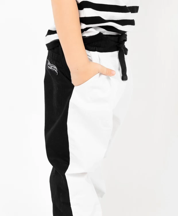 фото Двуцветные брюки на резинке gulliver (110)