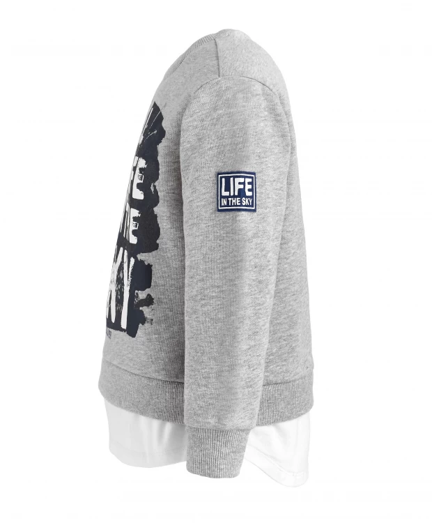 фото Серая толстовка из футера gulliver (116)