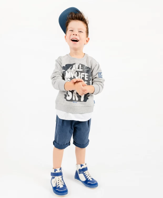 фото Серая толстовка из футера gulliver (116)