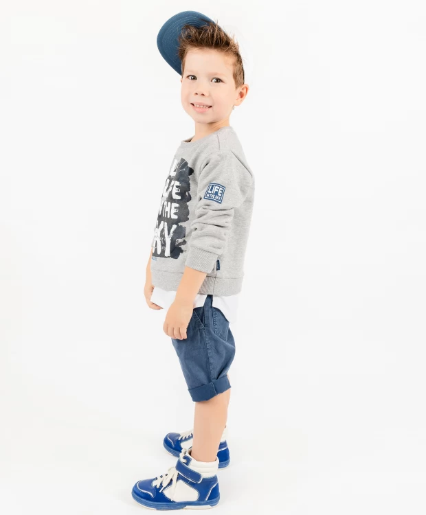 фото Серая толстовка из футера gulliver (116)