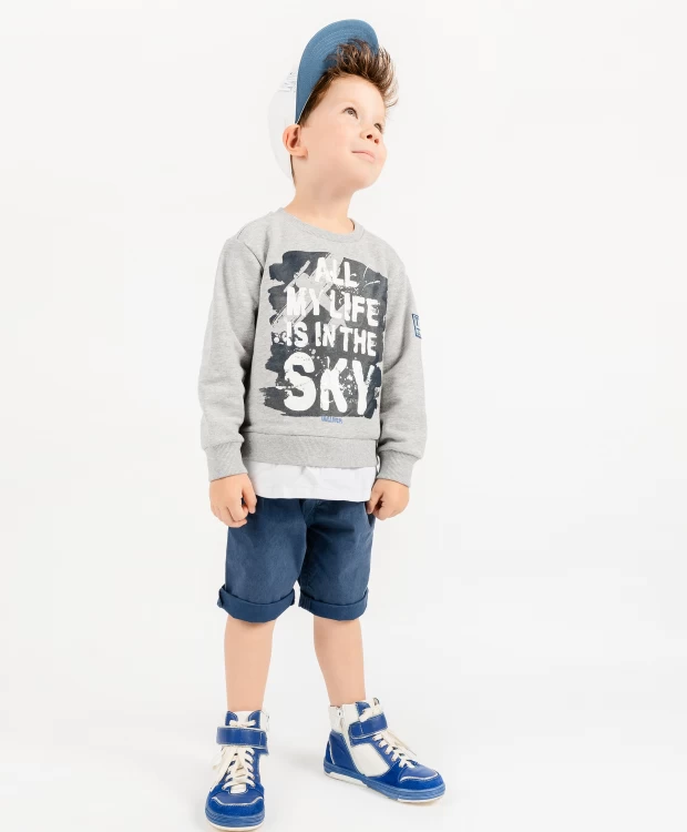 фото Серая толстовка из футера gulliver (116)