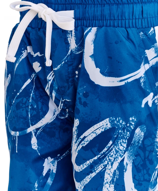 Синие плавательные шорты с орнаментом Gulliver (110-116), размер 110-116, цвет синий Синие плавательные шорты с орнаментом Gulliver (110-116) - фото 4