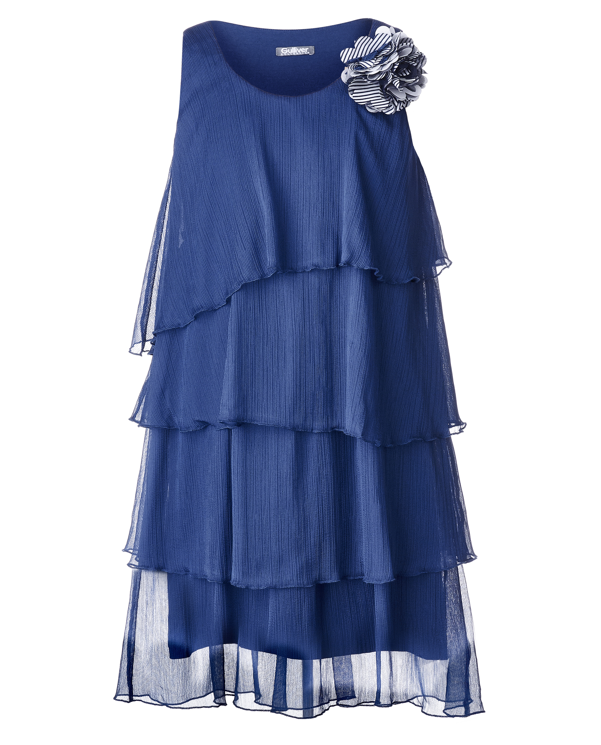 фото Синее платье с декором gulliver