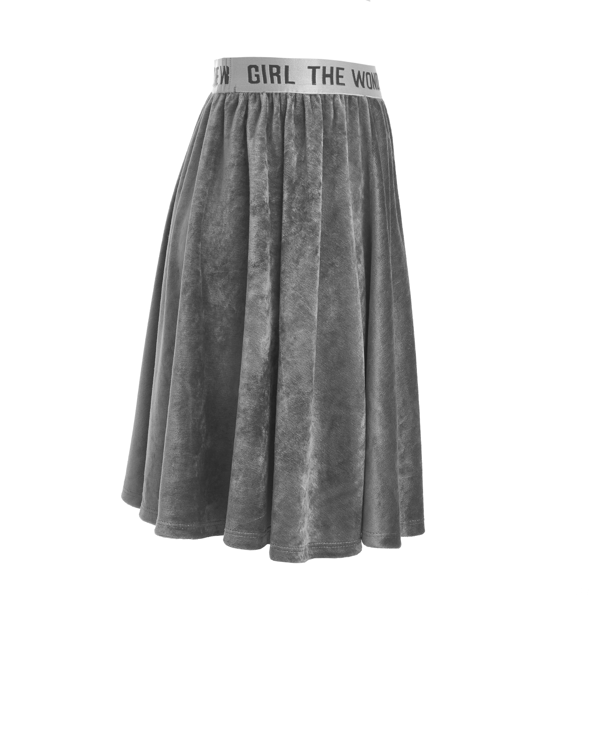 фото Серая велюровая юбка gulliver