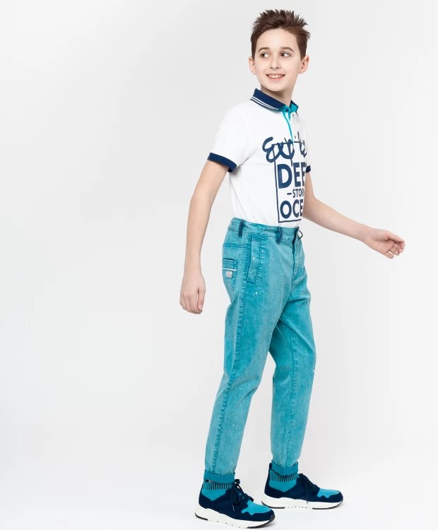 фото Бирюзовые прямые брюки gulliver (164)