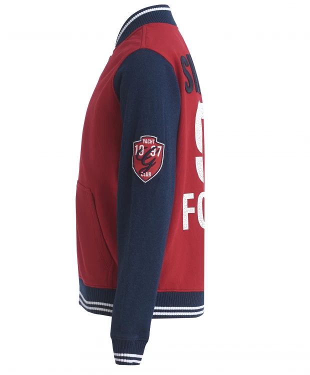 фото Красно-синяя толстовка из футера gulliver (140)