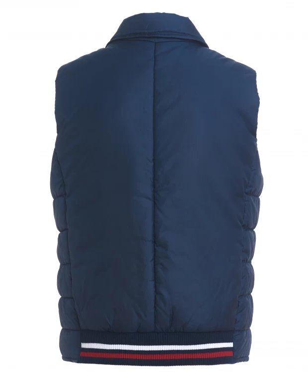 фото Утепленный синий жилет gulliver (164)