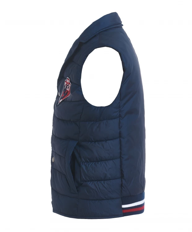 фото Утепленный синий жилет gulliver (164)