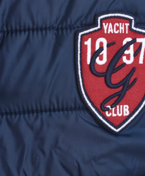 фото Утепленный синий жилет gulliver (164)