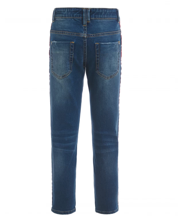 фото Голубые джинсы с лампасами gulliver (152)