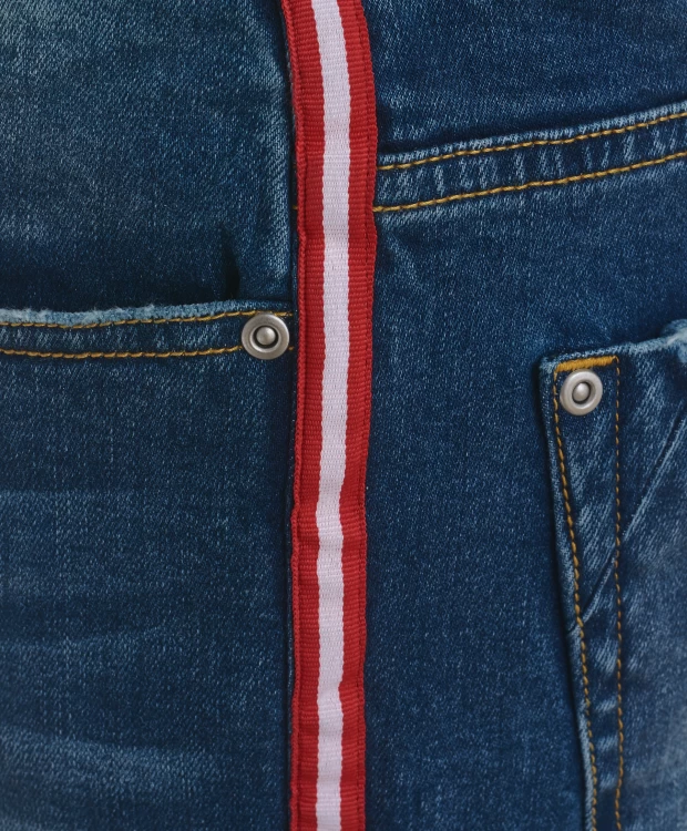 фото Голубые джинсы с лампасами gulliver (152)