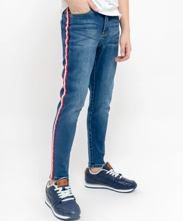 фото Голубые джинсы с лампасами gulliver (152)