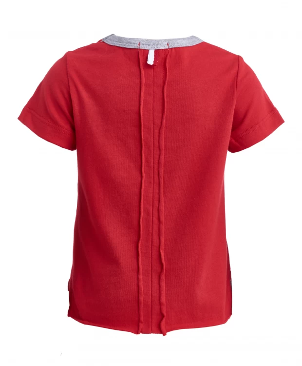 Красная футболка с принтом Gulliver