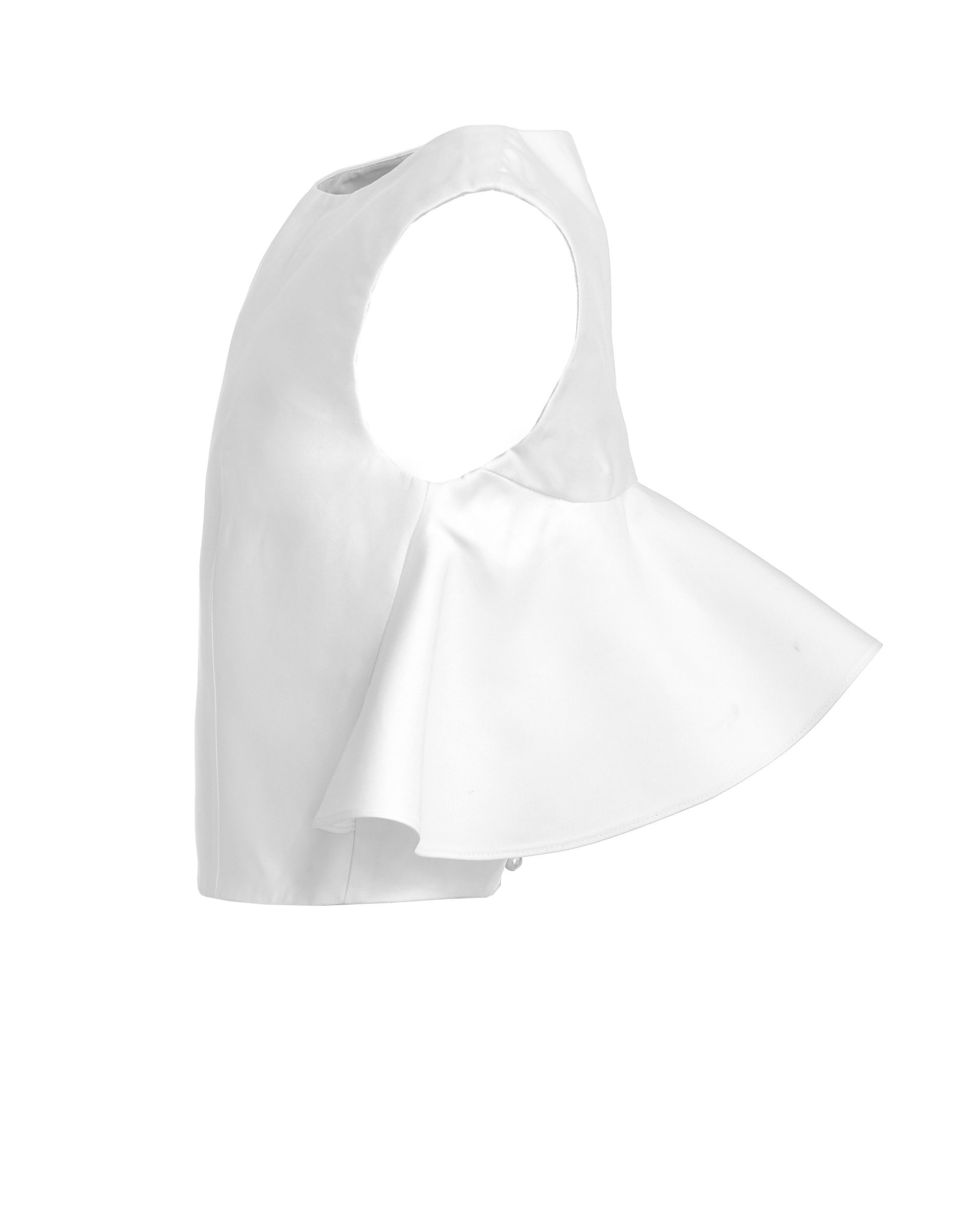 Белая блузка с воланом Gulliver 119GPGJC2201, размер 164, цвет белый - фото 3