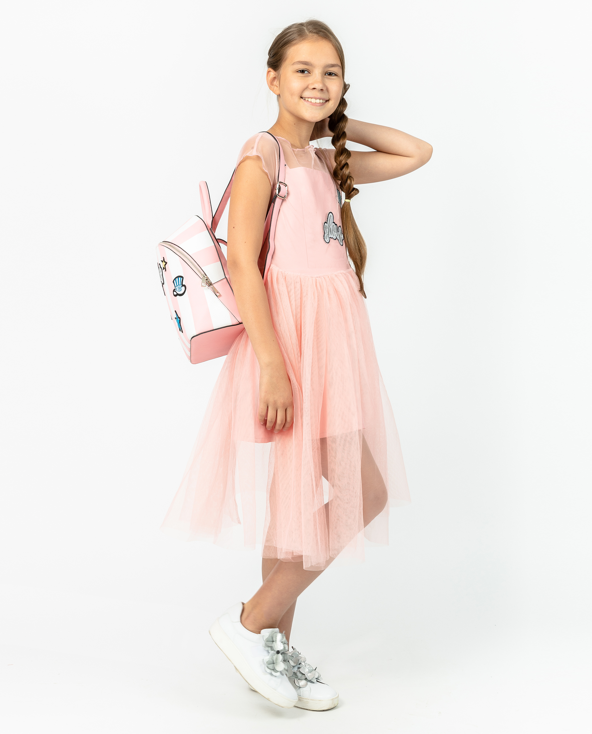 Розовое многослойное платье Gulliver 119GPGJC2901, размер 164, цвет розовый - фото 5