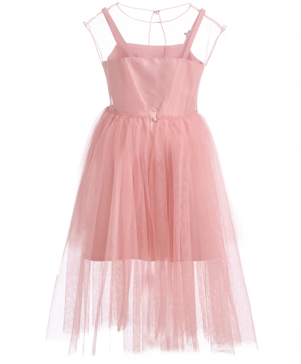 Розовое многослойное платье Gulliver