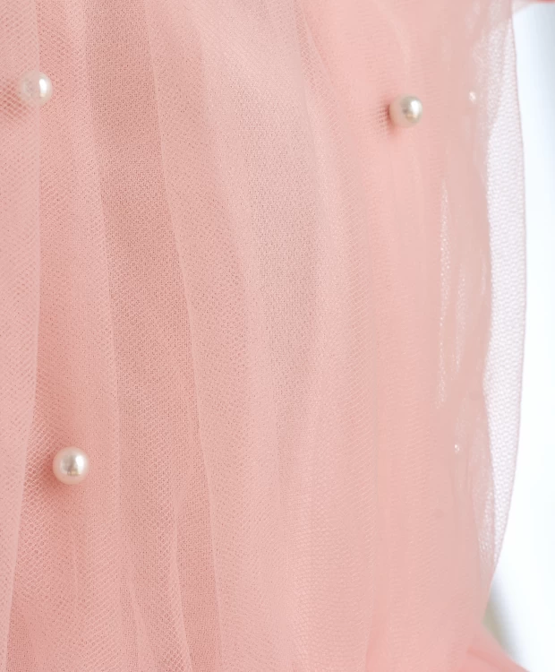 Розовое нарядное платье из сетки Gulliver