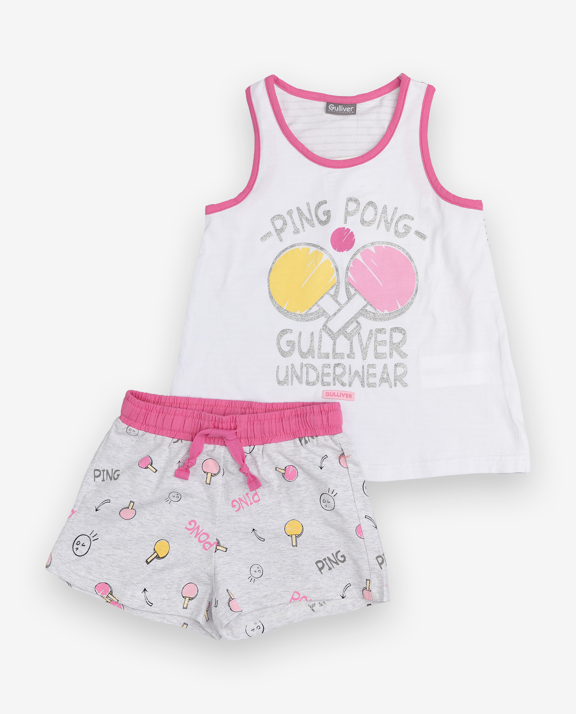 Пижама с шортами Gulliver 12000GC9702, размер 98-104, цвет серый - фото 1