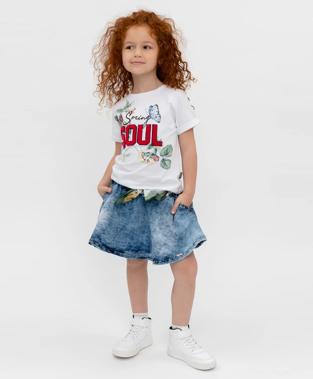 фото Белая футболка с принтом gulliver (104)