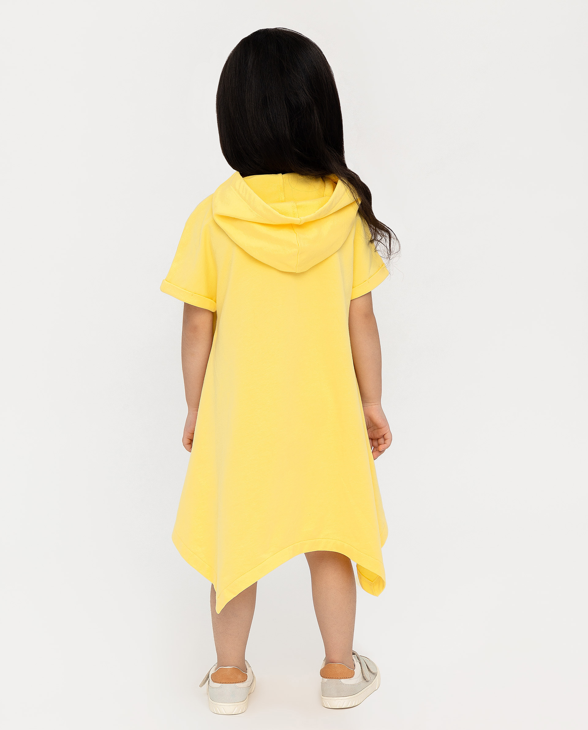 Желтое платье с капюшоном Gulliver 12002GMC5004, размер 104, цвет желтый - фото 3