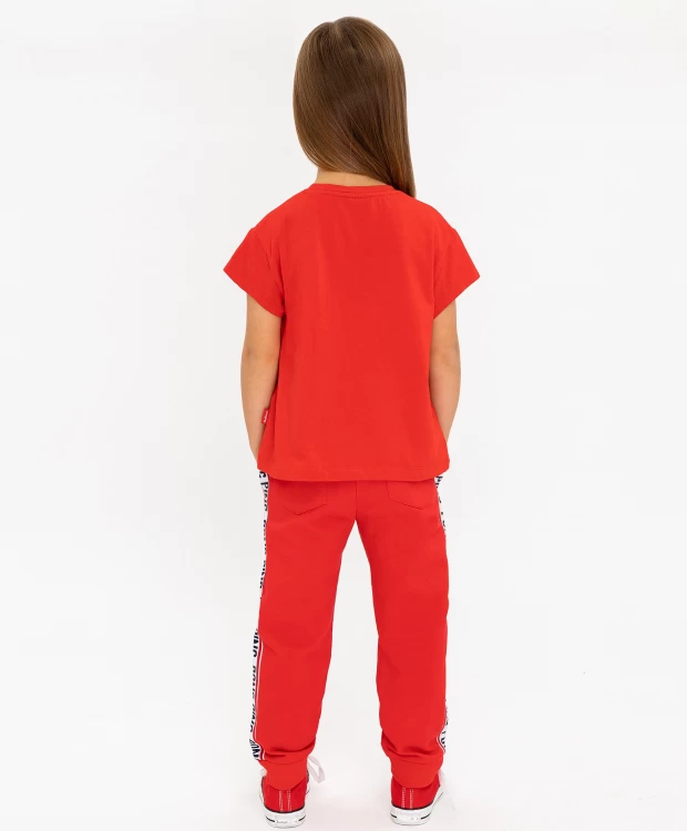 фото Красная футболка с принтом и пайетками gulliver (116)