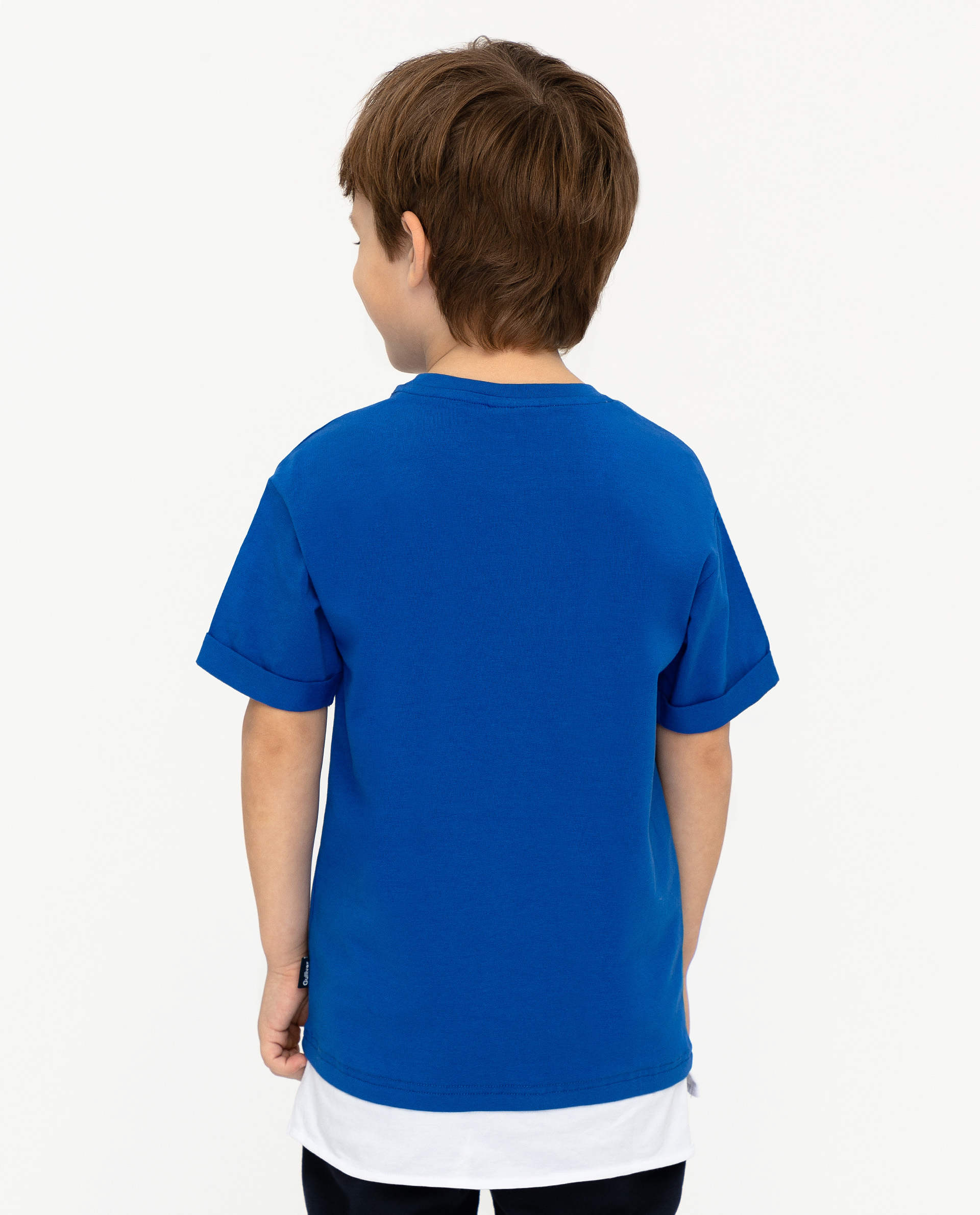 Синяя футболка с принтом Gulliver 12004BMC1204, размер 122, цвет синий - фото 3