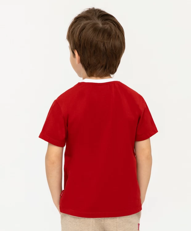 Красная футболка с принтом Gulliver