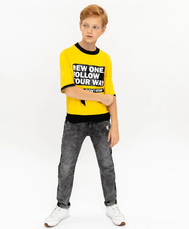 фото Желтая толстовка с принтом gulliver (146)