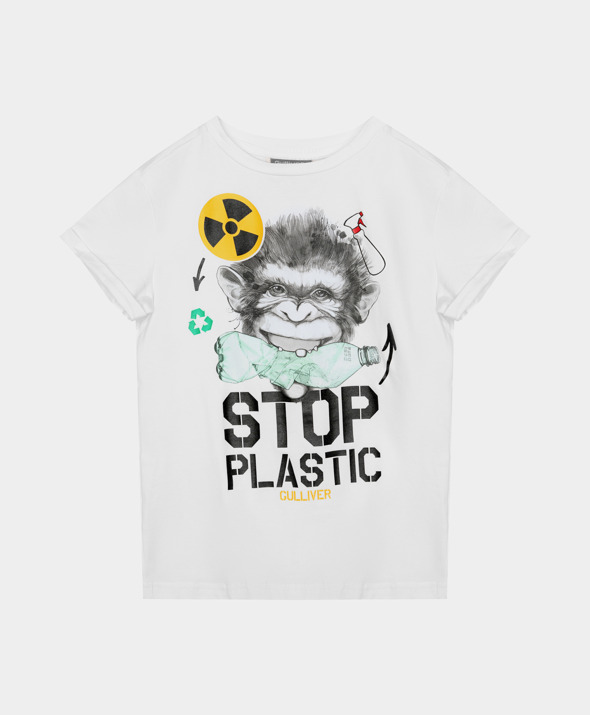 фото Футболка stop plastic для мальчика gulliver