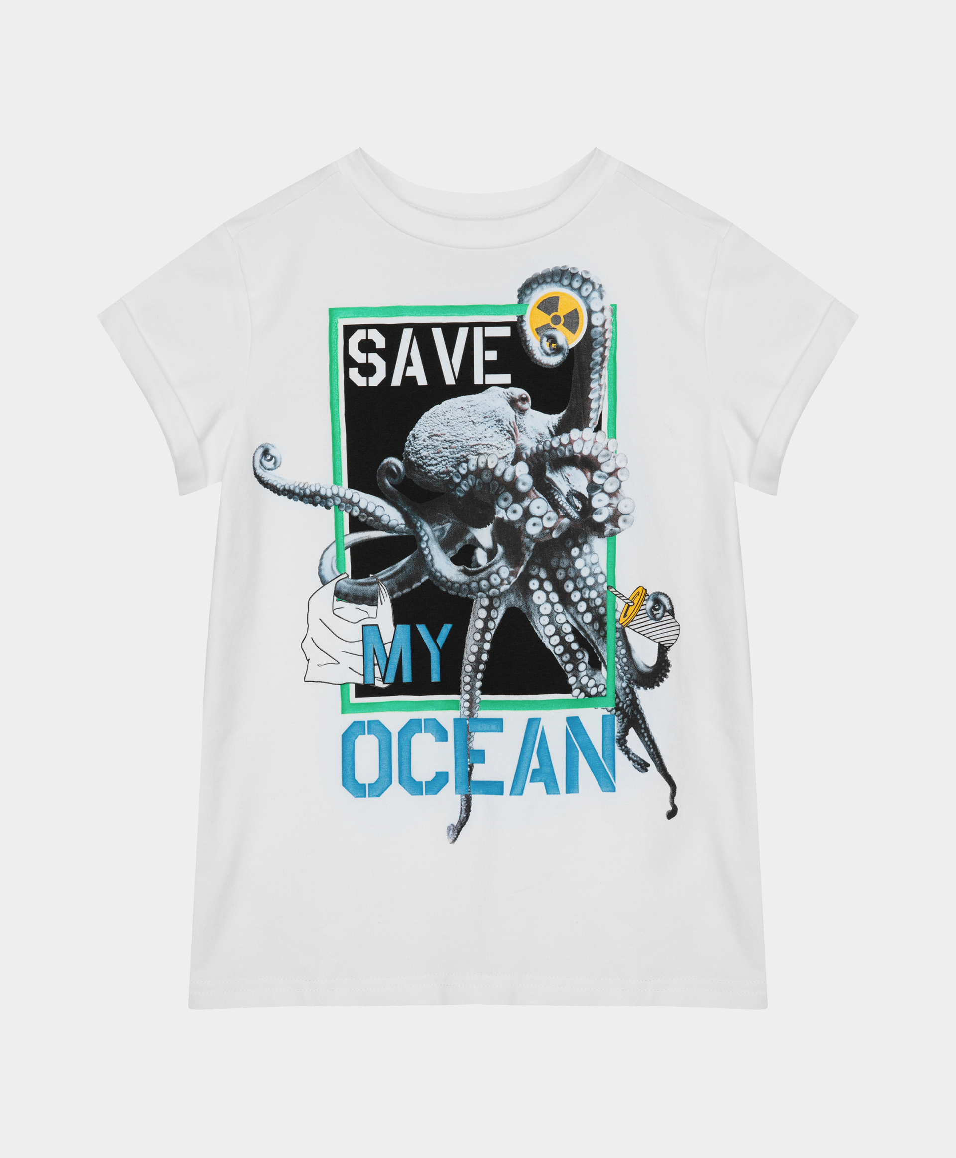 Футболка Save My Ocean для мальчика Gulliver 120FBJC1206, размер 134, цвет белый - фото 3