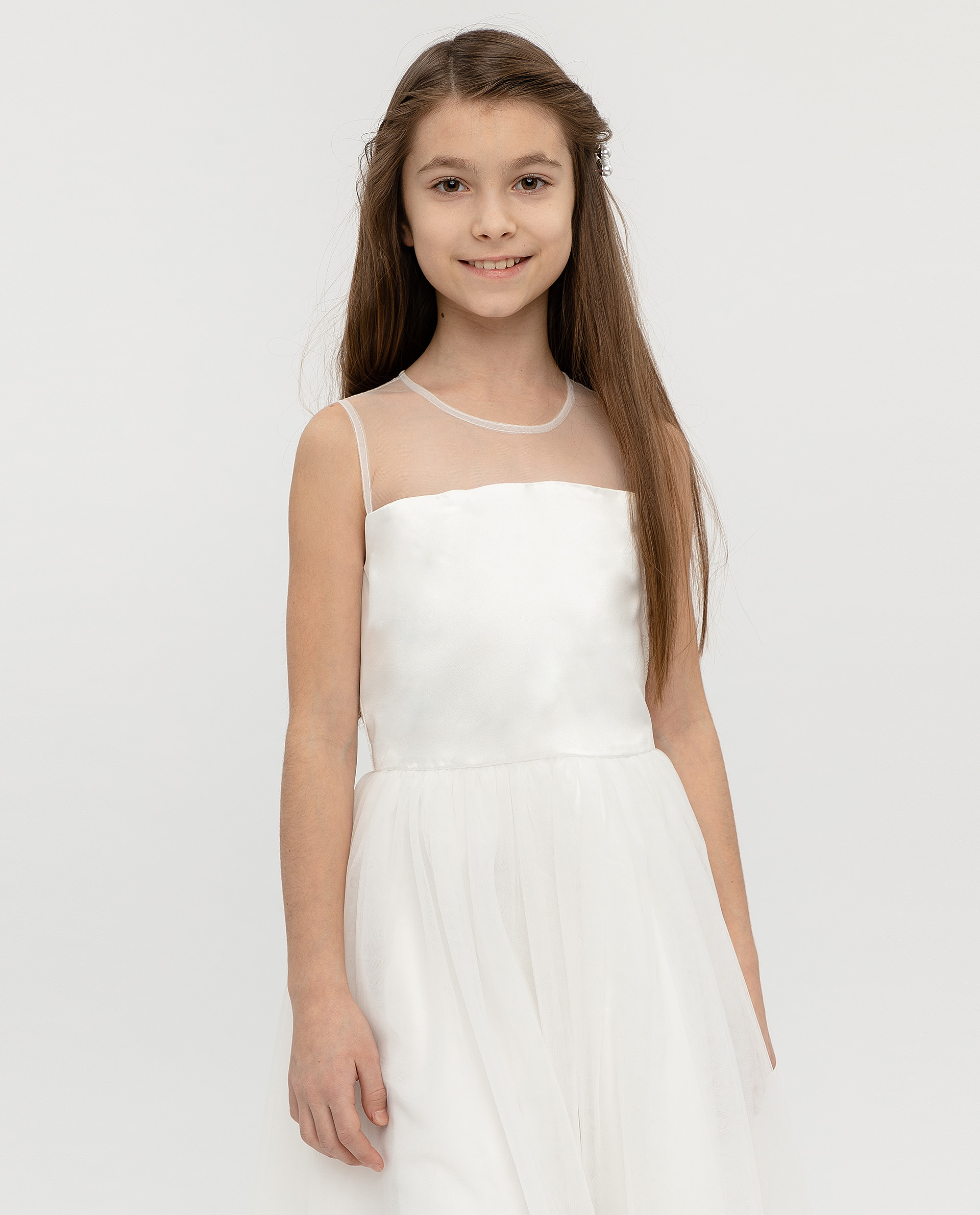 Белое нарядное платье Gulliver 120GPGJC2506, размер 134, цвет белый - фото 2