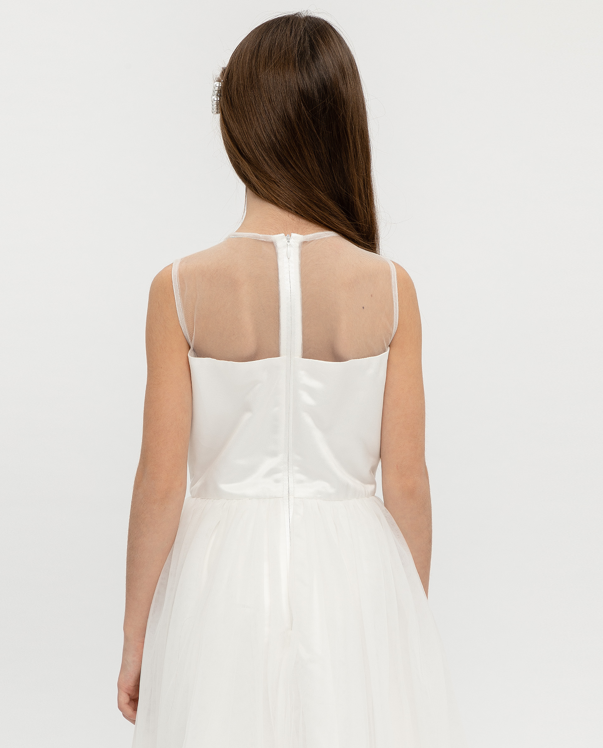 Белое нарядное платье Gulliver 120GPGJC2506, размер 134, цвет белый - фото 5