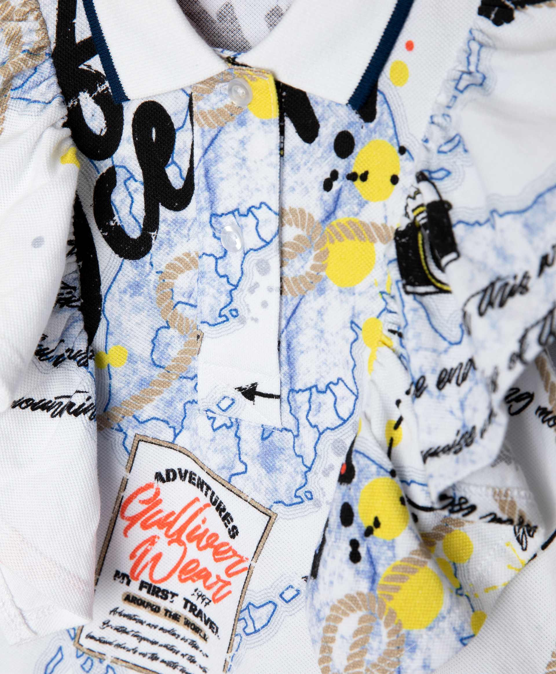 Блузка с коротким рукавом и принтом Gulliver 12102GMC1401, размер 128, цвет мультицвет - фото 5
