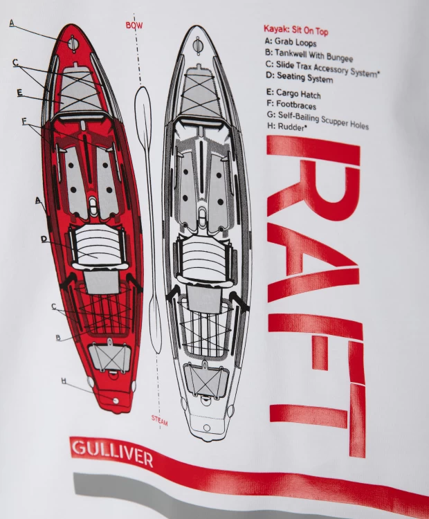 фото Футболка белая с принтом gulliver (122)