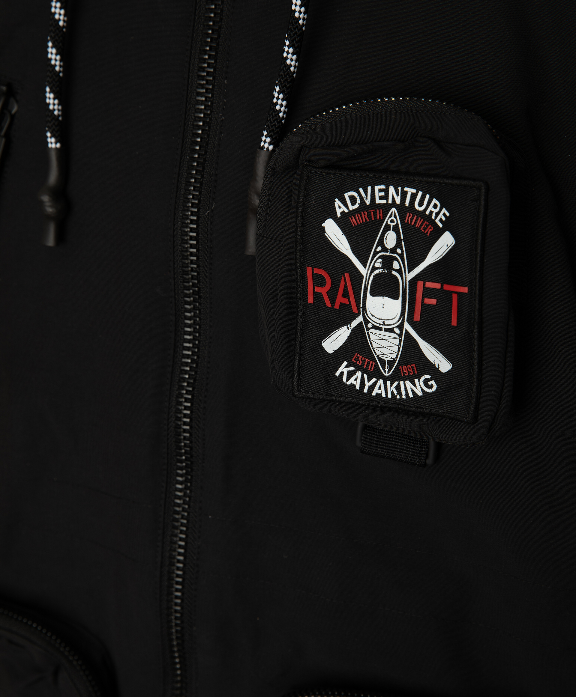 Куртка демисезонная черная с капюшоном Gulliver 12106BMC4502, размер 104, цвет черный - фото 2