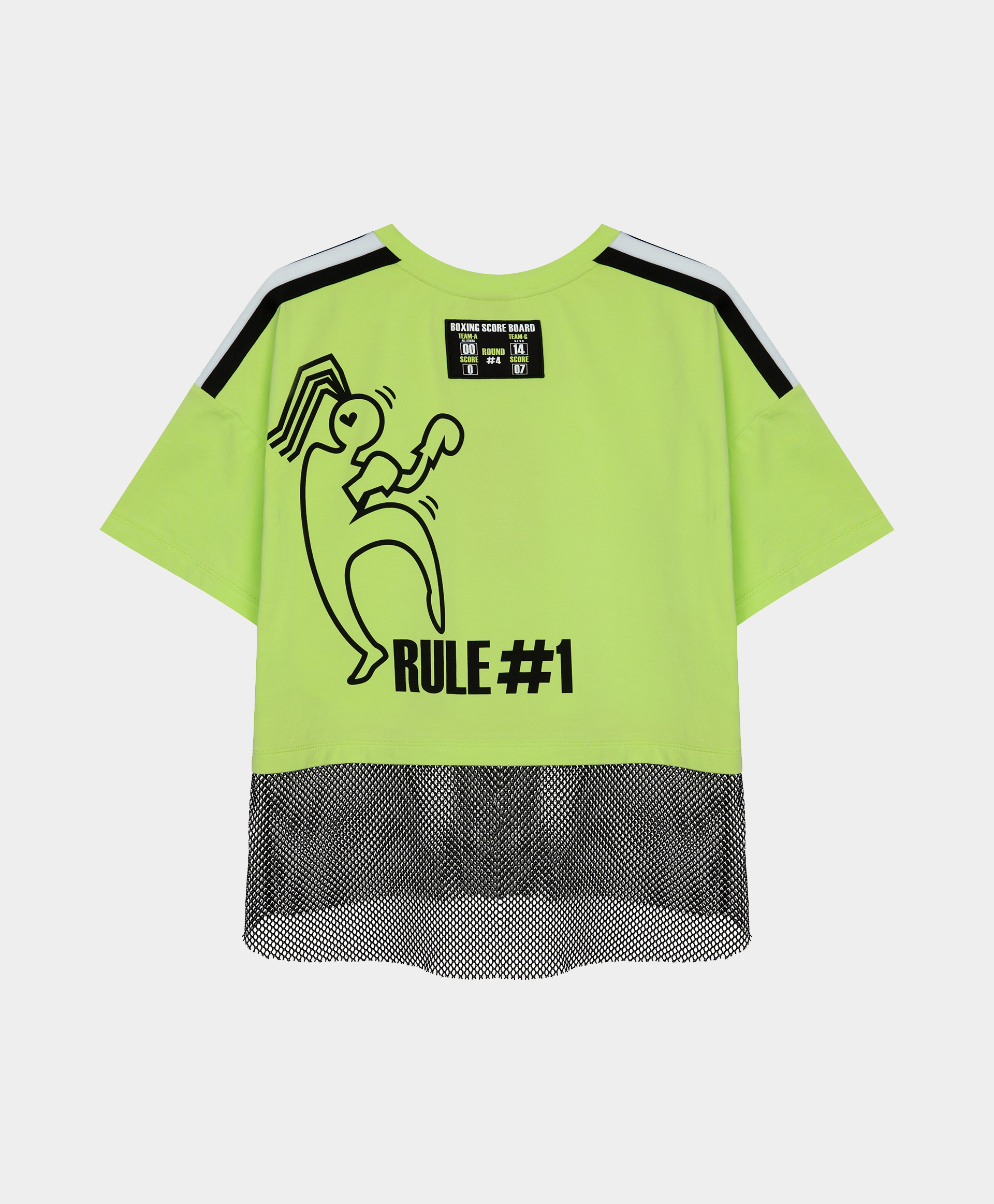 фото Футболка составная салатово-серая gulliver