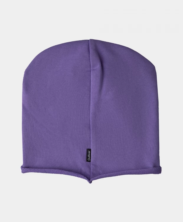 фото Шапка сиреневая трикотаж gulliver (56)