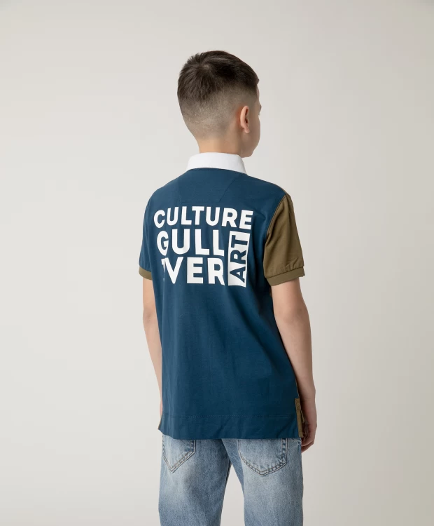 фото Поло комбинированное с принтом gulliver (152)