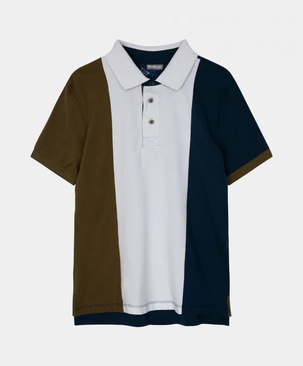 фото Поло комбинированное с принтом gulliver (152)