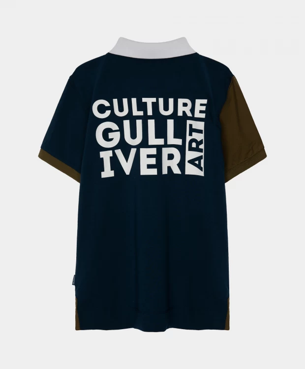 фото Поло комбинированное с принтом gulliver (152)