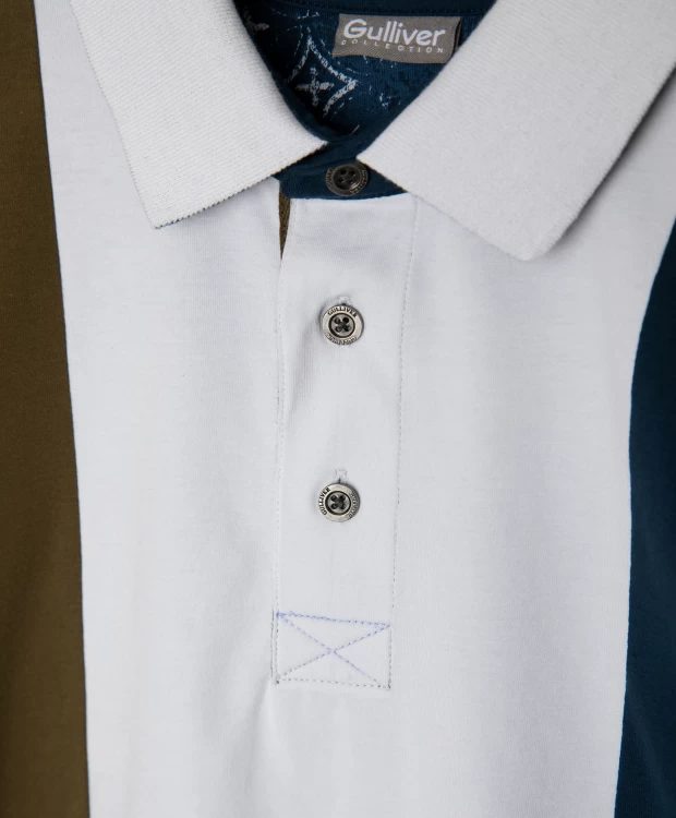 фото Поло комбинированное с принтом gulliver (152)