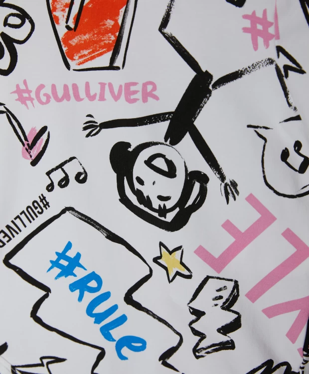 Боди с коротким рукавом с принтом Gulliver