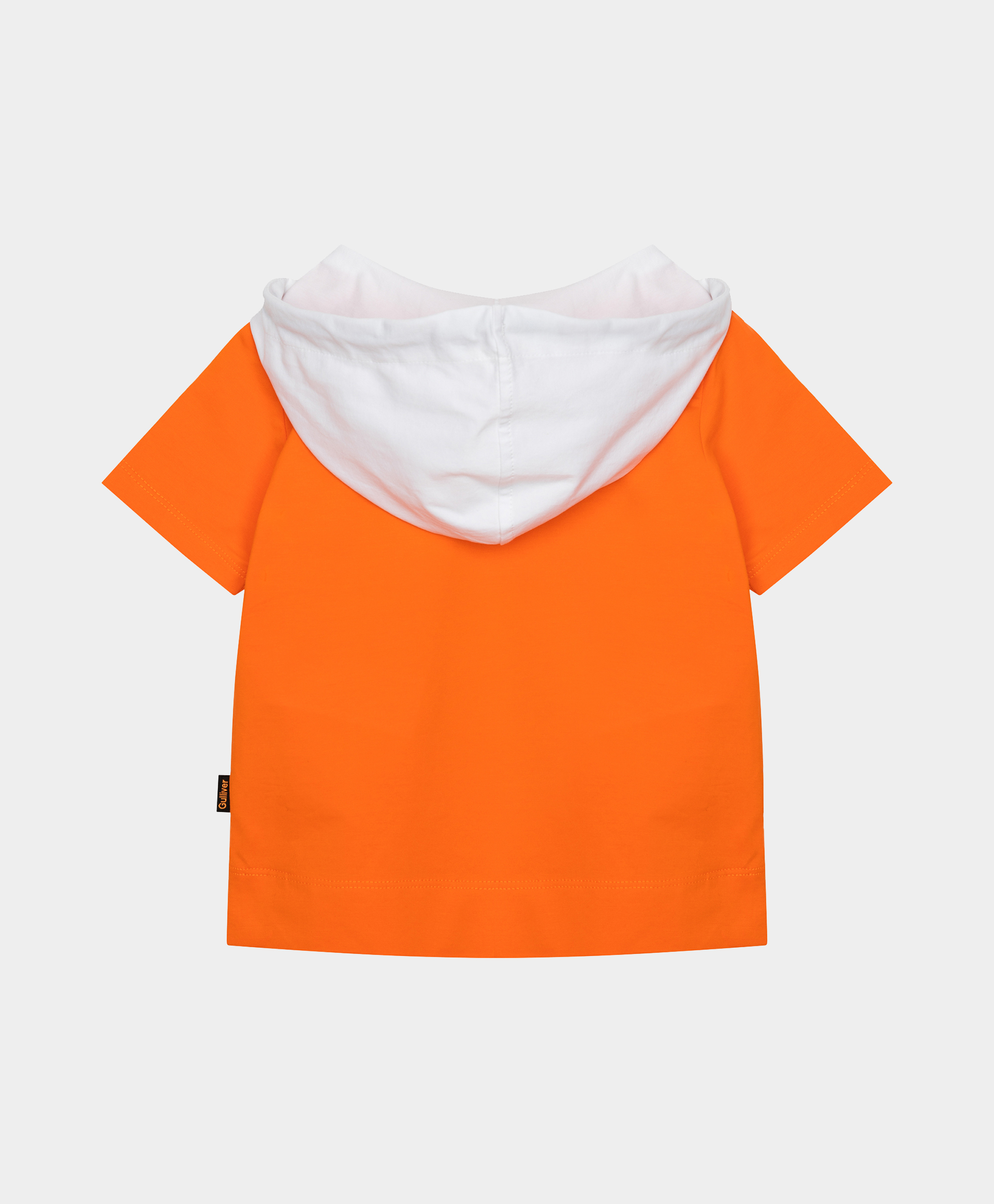 Футболка с капюшоном оранжевая Gulliver 12134BBC1206, размер 74, цвет оранжевый - фото 3