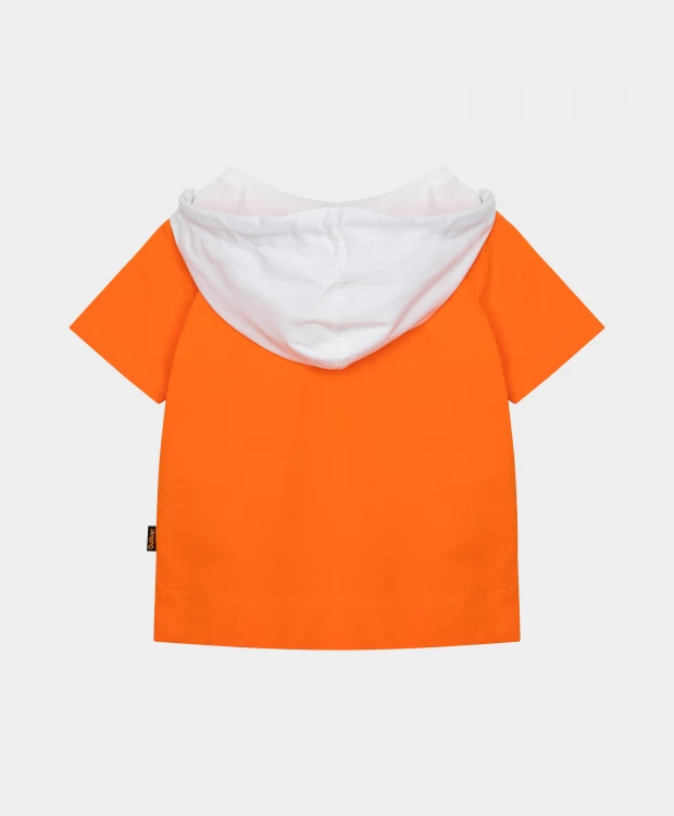 Футболка с капюшоном оранжевая Gulliver (74), размер 74, цвет оранжевый Футболка с капюшоном оранжевая Gulliver (74) - фото 3