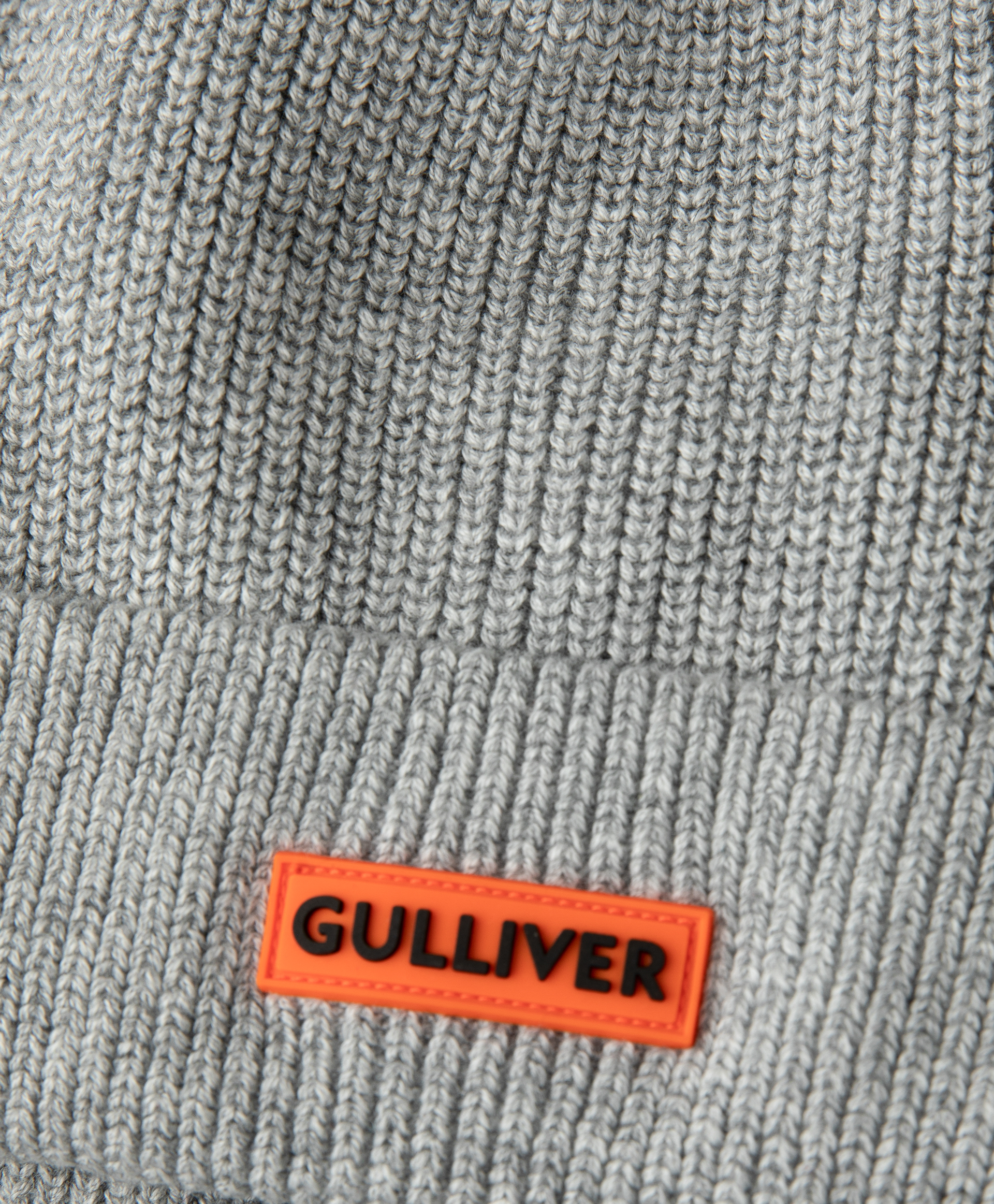 Шапка вязаная на подкладке серая Gulliver 12134BBC7301, размер 48-50 - фото 2