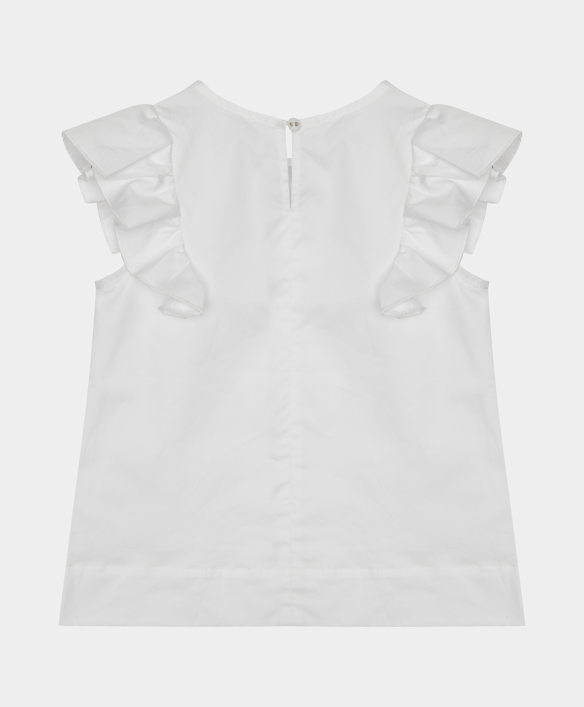 Блузка белая с рюшами Gulliver 121GPGMC2201, размер 104, цвет белый - фото 4